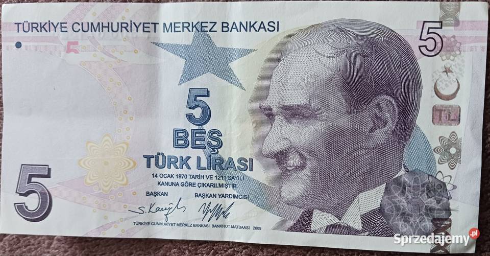 5 Lira Turcja 2009 r Konin