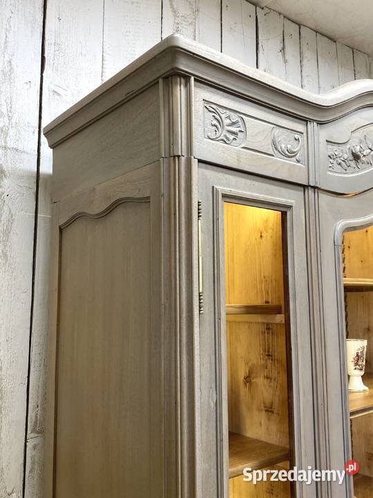 Biblioteka szarość 3drzwiowa LUDWIK XV Francja 230cm małopolskie Kraków