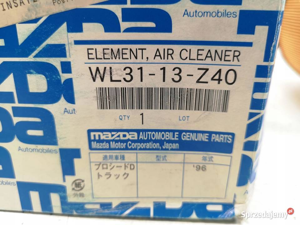 FILTR POWIETRZA MAZDA B2500 25D 9699 ORYGINAŁ Paliwa