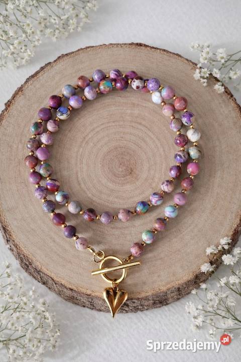 Naszyjnik imperial kamienie naturalne jaspis