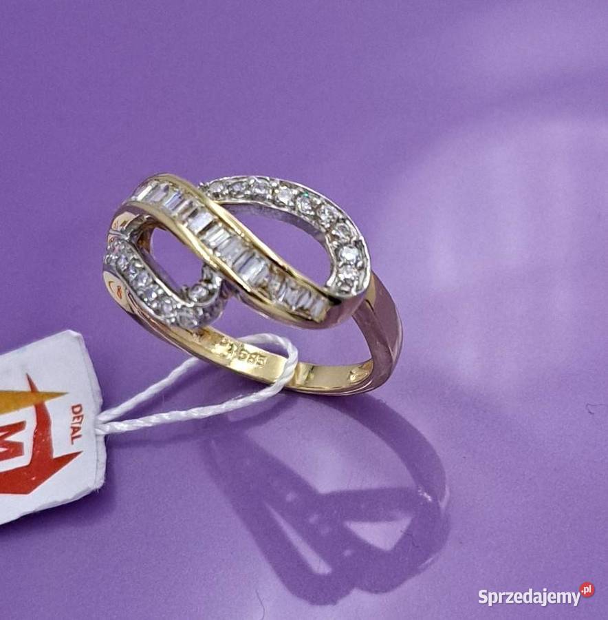 Pierścionek r17 Złoty pr585 Glamour Z978 złote Poznań