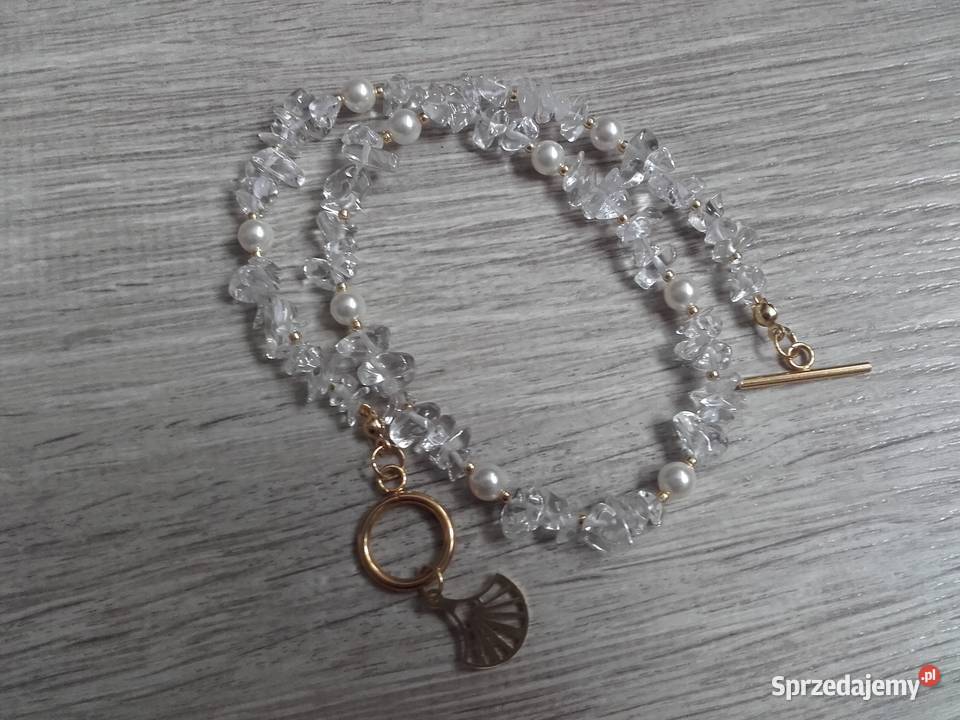 Naszyjnik choker kryształ górski