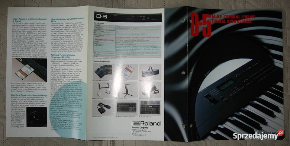 Roland D5 broszura informacyjna Roland pomorskie Kępice