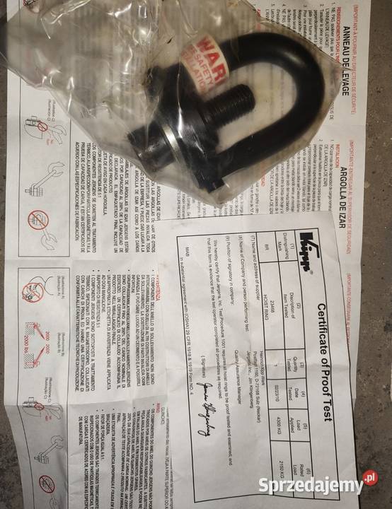 Punkt mocujący Śruba z uchem obrotowym pierścień Wrocław sprzedam