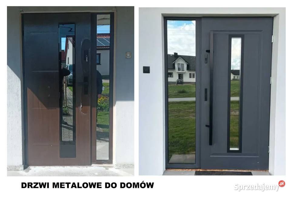 Drzwi zewnętrzne metalowe i drewniane ręki Pińczów