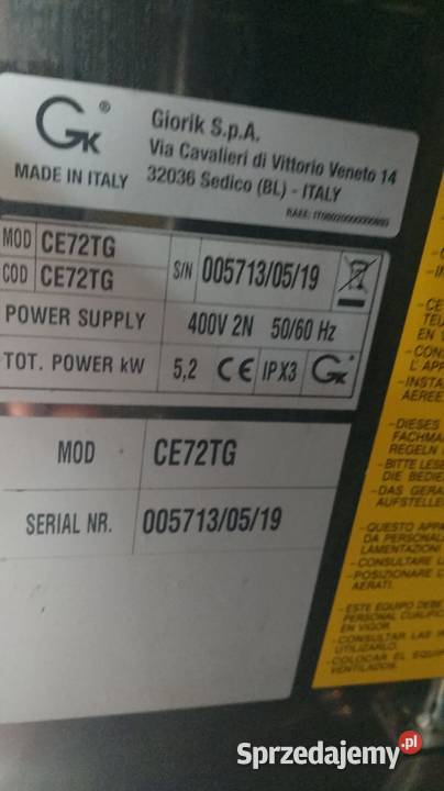 KUCHNIA ELEKTR 2 POLOWA JEZDNA GIORIK CE72TG Gastronomia Wrocław