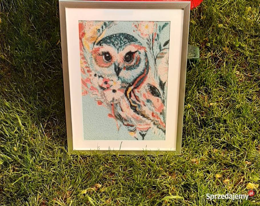 Obraz z koralików Sowa idealny na prezent do Antyki, Sztuka, Kolekcje