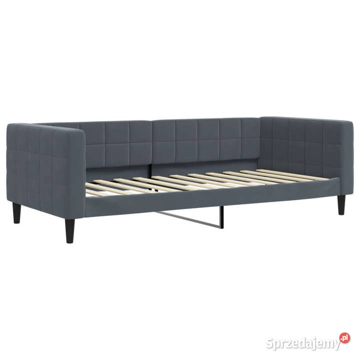 Sofa rozsuwana z szufladami ciemnoszara aksamit Warszawa sprzedam