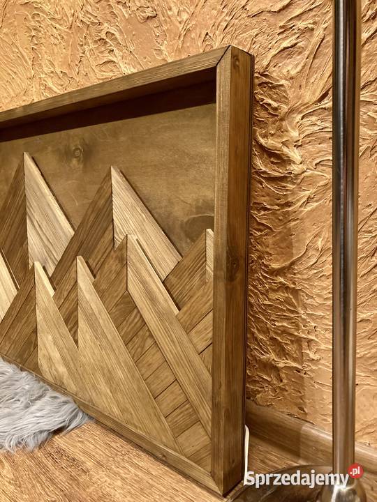 Drewniany obraz z podświetleniem led góry lubelskie sprzedam