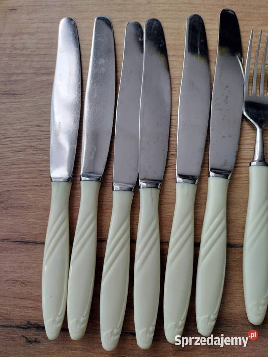 Stary komplet sztućców zestaw noże widelce