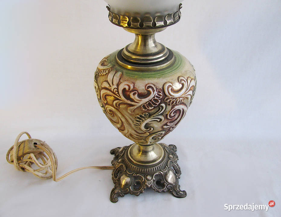 Piękna Stara Ceramiczna Lampka Antyk sprzedam
