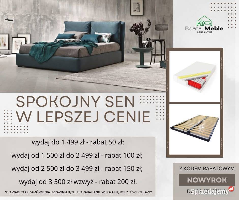 VENUS łóżko z materacem 160x200 Duży wybór sprzedam