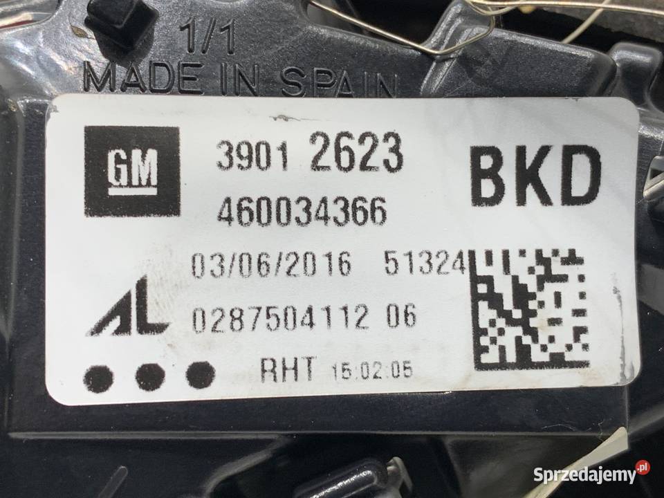 LAMPA TYŁ LEWA WEWNĘTRZNA OPEL CORSA E 39012623 podkarpackie