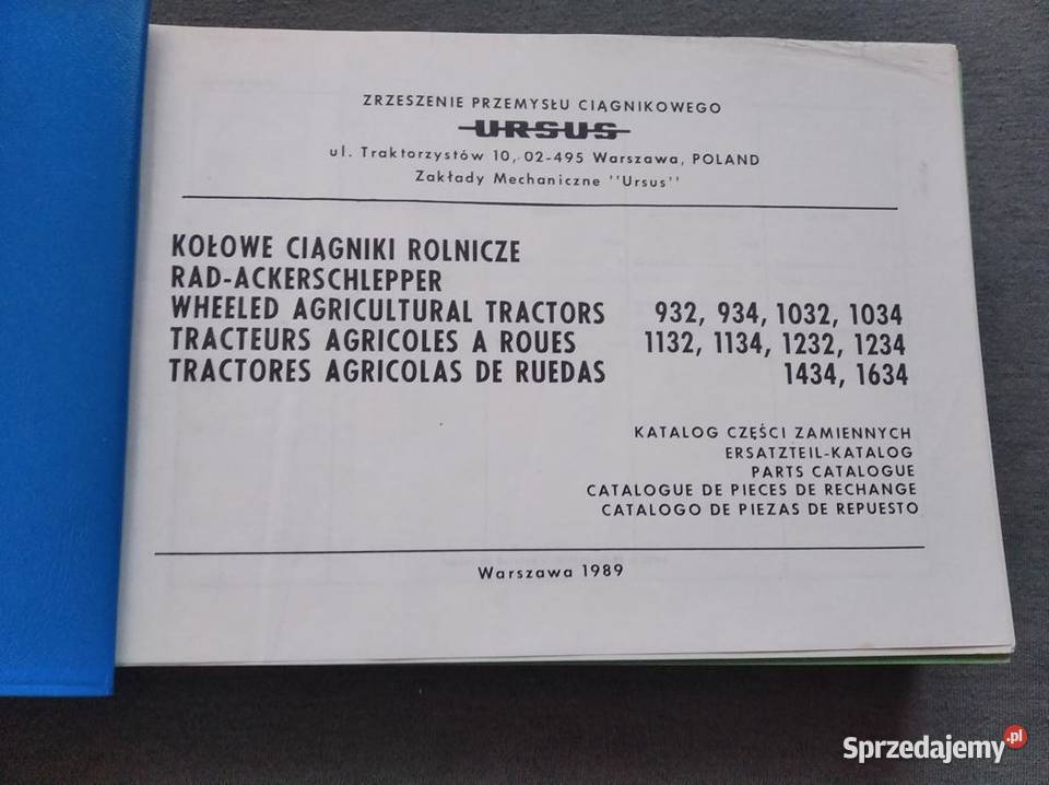 Katalog do Ursus 932 934 1032 1034 1132 Lublin