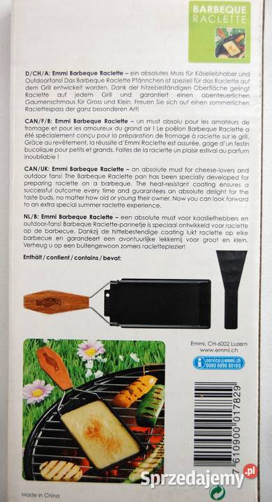 Emmi Szwajcaria nowy zestaw do sera raclette czarny
