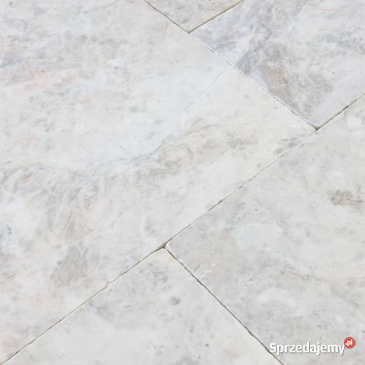 Płytki Marmurowe Royal White bębnowane komplet