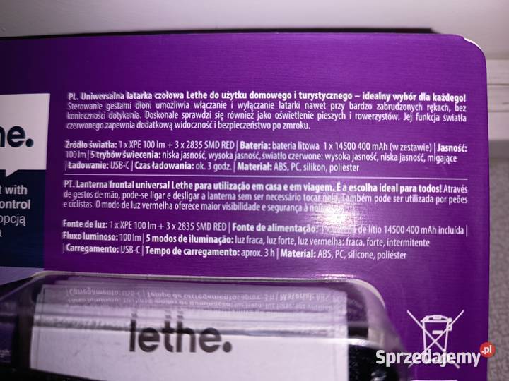 Latarka czołowa Lethe z opcją sterowania gestami Latarki i oświetlenie Kędzierzyn-Koźle