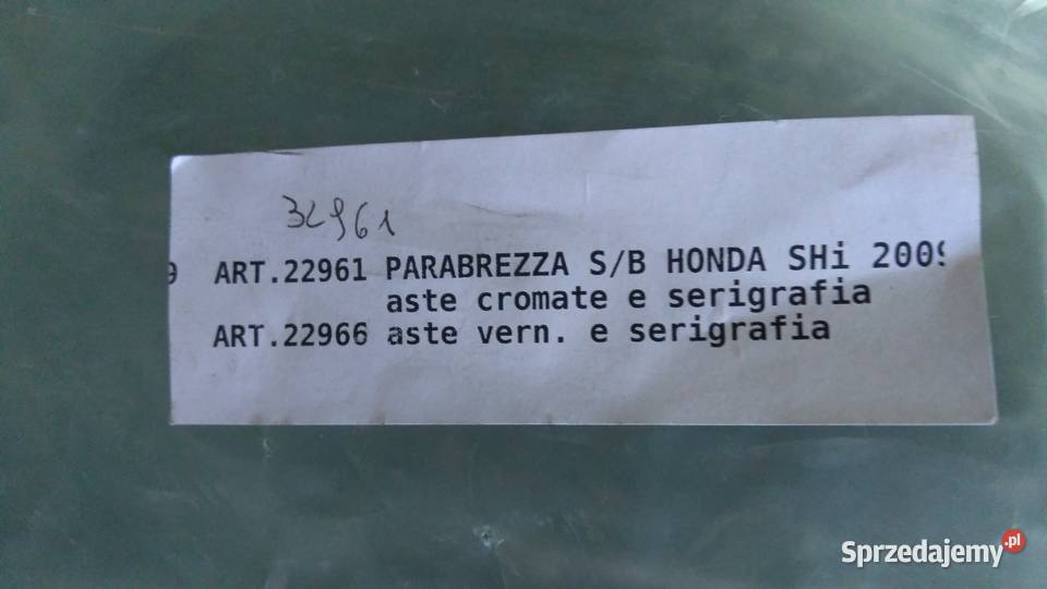 Szyba owiewka FACO 32961 Honda SHi 125150 0912 Elementy nadwozia sprzedam