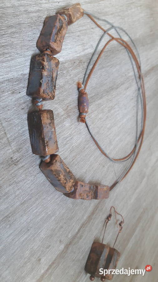 Naszyjnik ceramiczny ręcznie wykonany Otwock