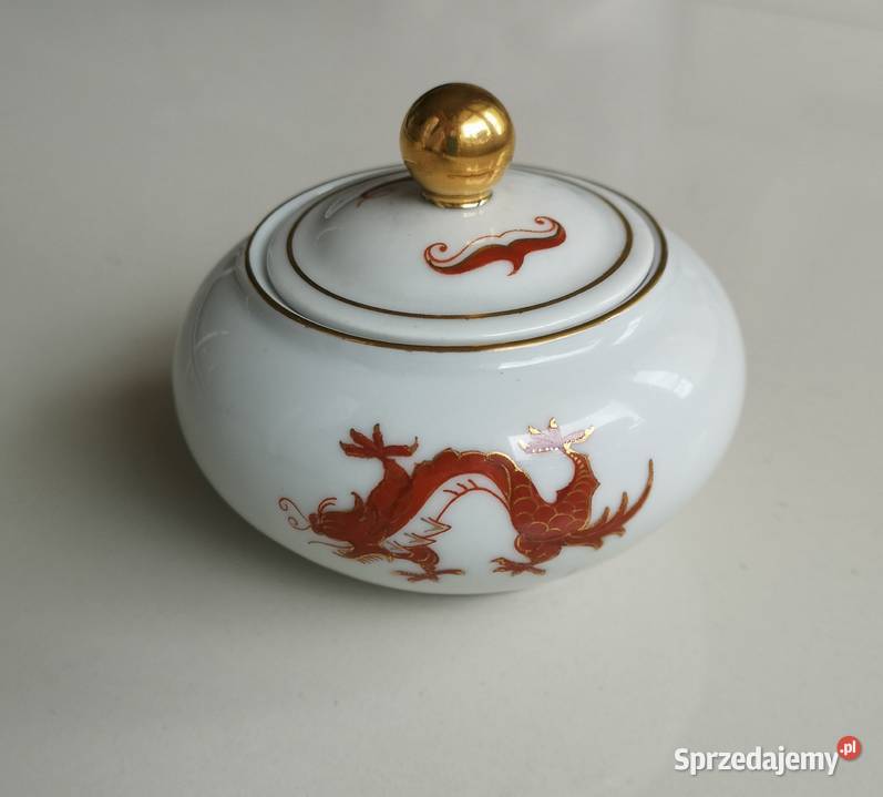 Cukiernica porcelanowa Czerwony Smok vintage Toruń sprzedam