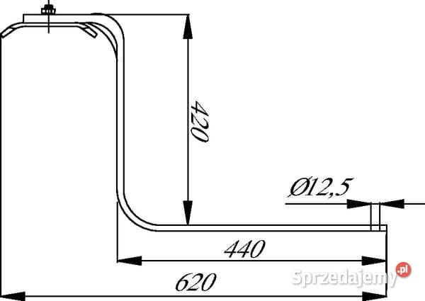 Ząb spulchniacza śladów 32x10x731 mm z redliczką Kamionna