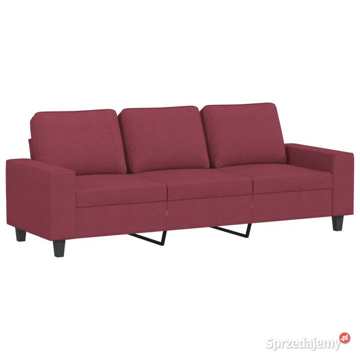 3osobowa sofa z podnóżkiem winna czerwień 180 Warszawa