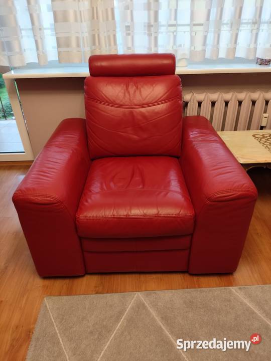 Komplet sof skórzanych z fotelem helvetia