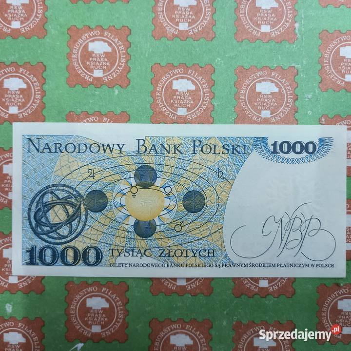 1000 złotych Mikołaj Kopernik 1982 stan AUUNC lubelskie Zemborzyce Podleśne