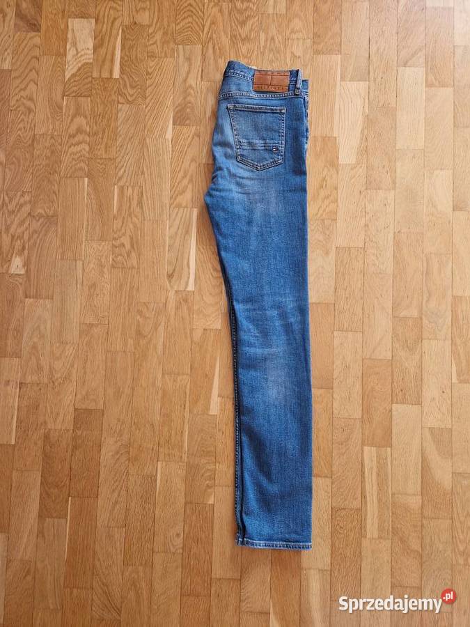 Spodnie męskie dżinsy niebieskie Tommy Hilfiger Bibice