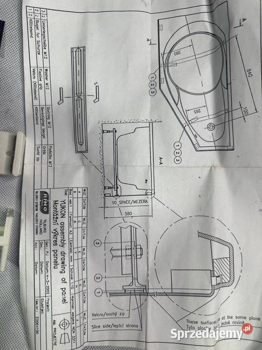 Dystans mocowania wanny do ściany Gliwice sprzedam