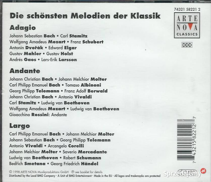 3 CD Die Schnsten Melodien Der Klassik Adagio klasyczna mazowieckie sprzedam