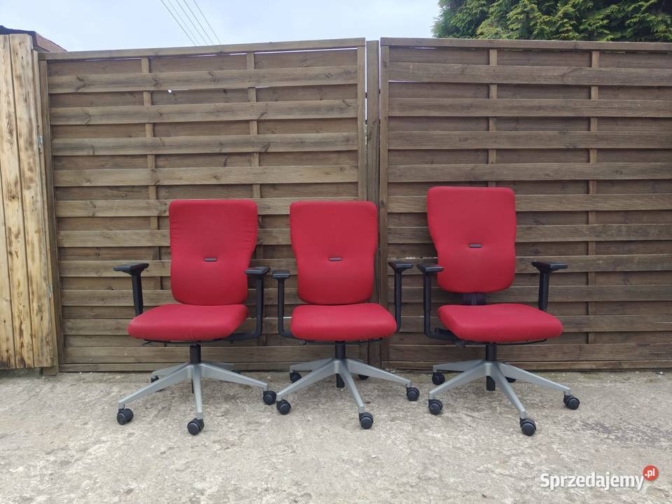 3 x krzesło Steelcase Lets B czerwone biurowe Warszawa