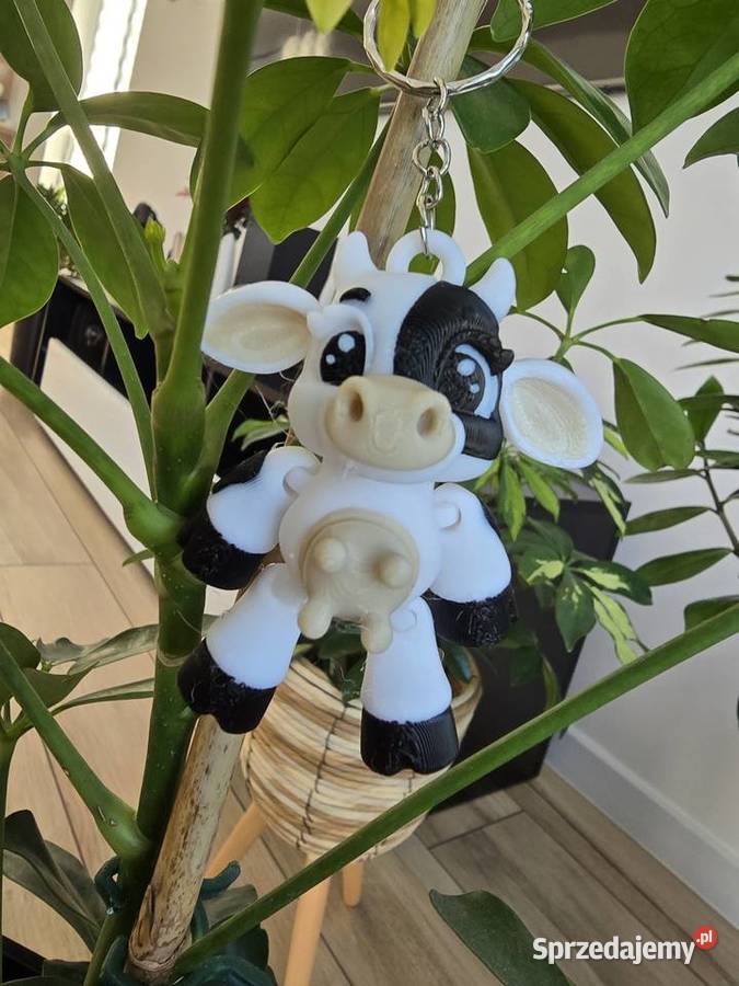 Uroczy Breloczek Krówka Brelok Druk 3D Keychain Uniseks Chełm