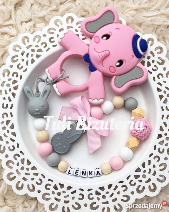 Zawieszka do smoczka z imieniem dziecka