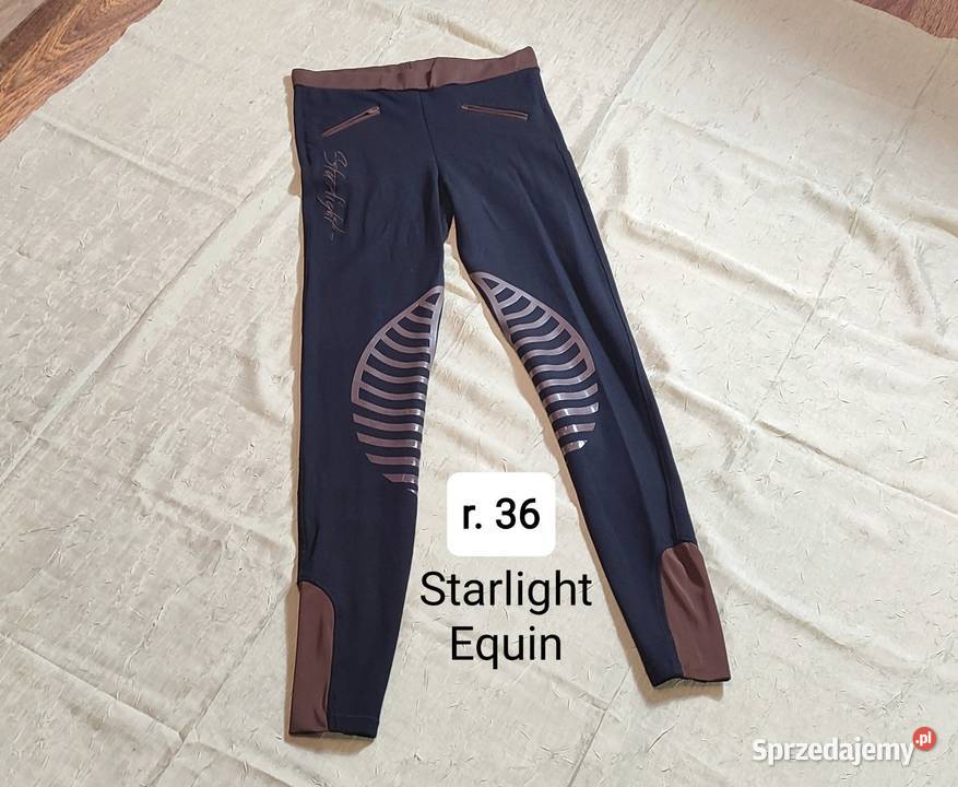 Legginsy bryczesy jeździeckie z silikonowym