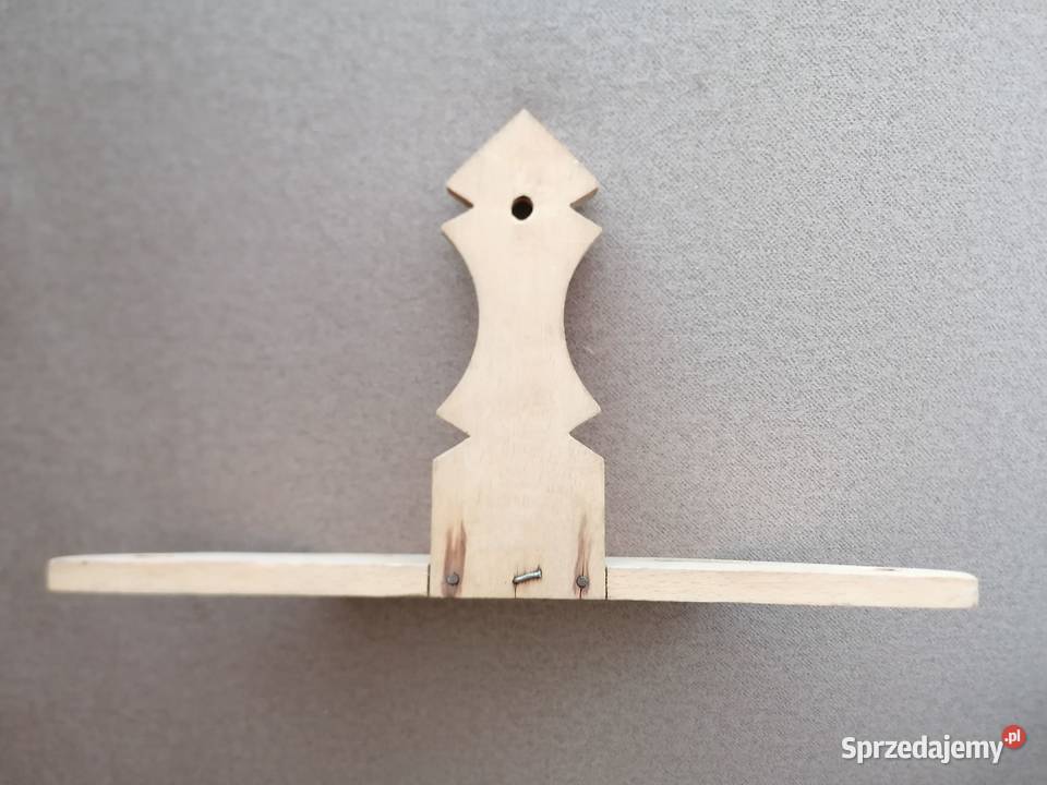 Wieszak kuchenny drewniany naścienny na przybory Wyposażenie wnętrz Łódź