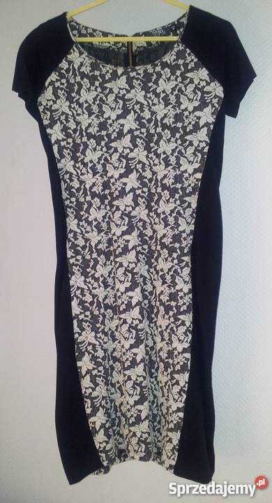 Nowa sukienka RESERVED czarna biały wzór floral Rozmiar 38(M) Szczecin