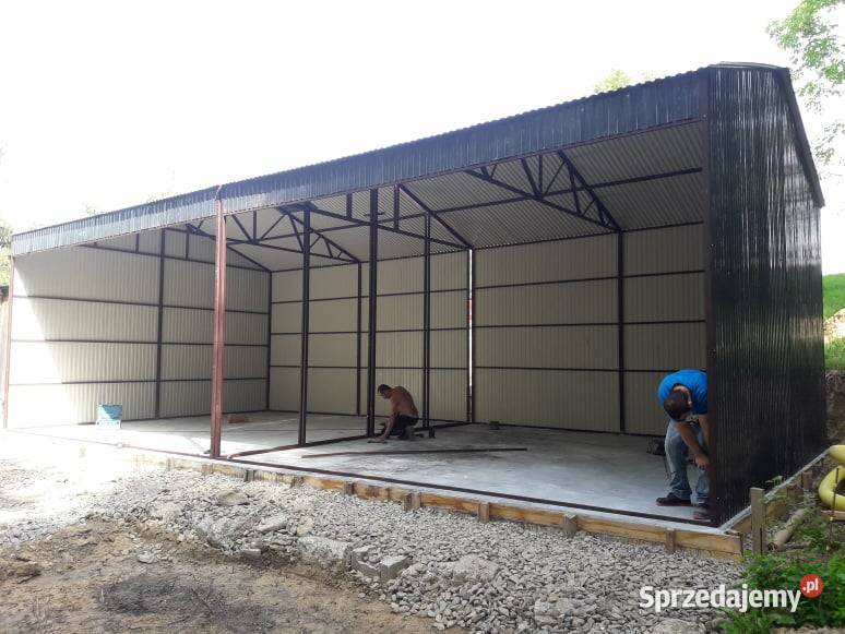 Garaż Blaszany Otwarty Otwarta Wiata Garażowa Kraków
