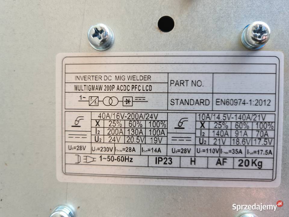 Spawarka WELDKAR MULTIGMAW Mig Mag Mma Tig 200 A Zduny