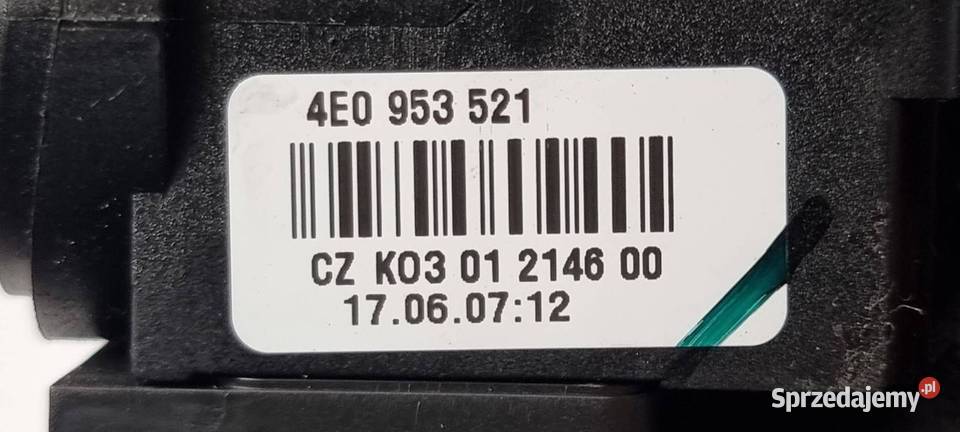 PRZEŁĄCZNIK ZESPOLONY AUDI S8 D3 4E0953521 Lipno