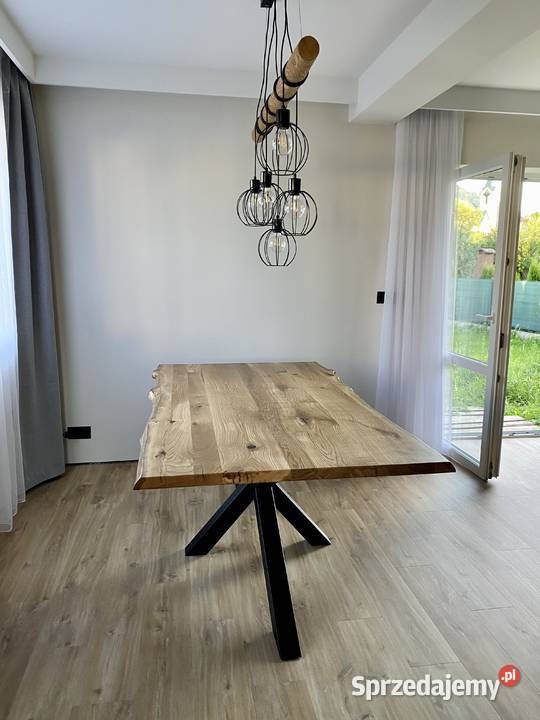Stół dębowy drewniany 300 rozkładany pająk Konstancin-Jeziorna