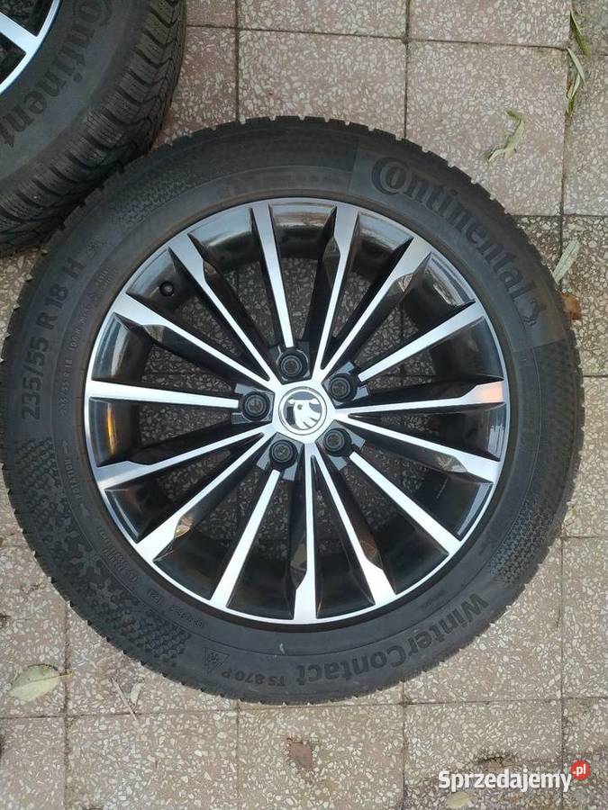 Oryginalne felgi Skoda Trinty 18 opony zimowe pomorskie Bytów sprzedam