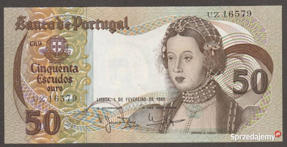 PORTUGALIA 50 ESCUDOS 1980 INFANTA MARIA STAN Łódź sprzedam
