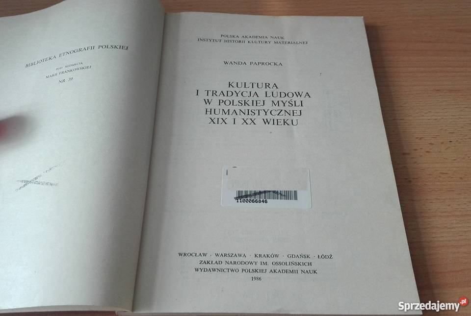 Kultura i tradycja ludowa w polskiej myśli miękka Książki naukowe i popularnonaukowe Gdańsk