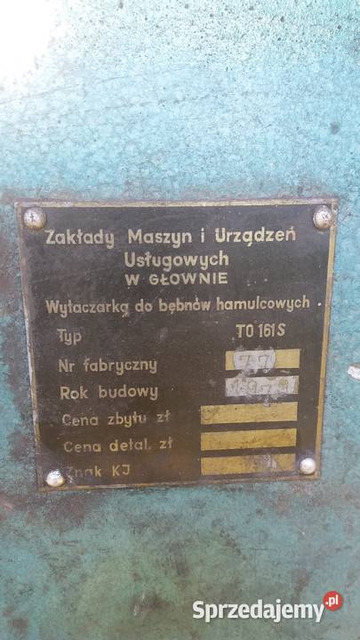Wytaczarka do bębnów hamulcowych TO 161s Stąporków