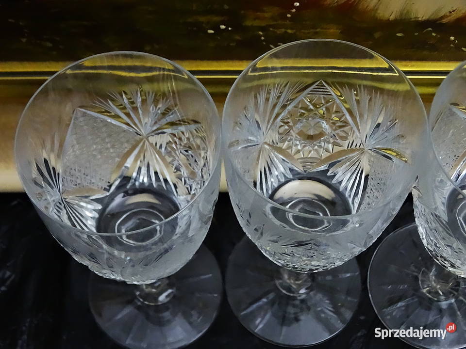 Kieliszki kryształowe zestaw 4 sztuki ręcznie sprzedam