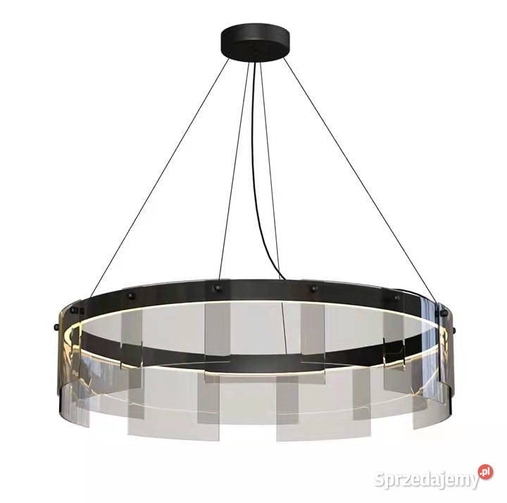 Gallen nowoczesny żyrandol pierścień LED szkło śląskie Katowice