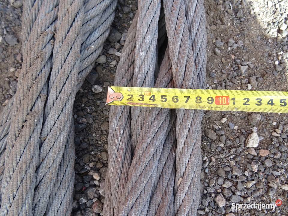 ZAWIESIE LINOWE LINA STALOWA PLECIONA 120 TON 8m Wąchock