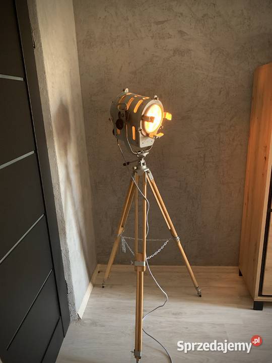 Lampa teatralna zabytek PRL Vintage loft Lampy podłogowe Poznań