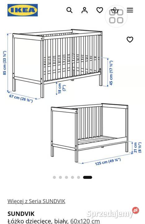 Łóżeczko dziecięce Ikea nowe 120x 60 SUNDVIK Dla Dziecka lubelskie Lublin